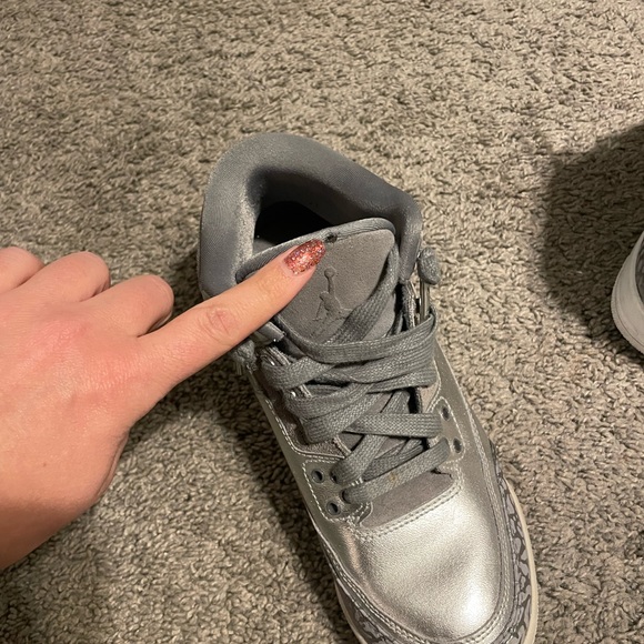 Silver Air Jordans women or kids - Picture 8 of 8